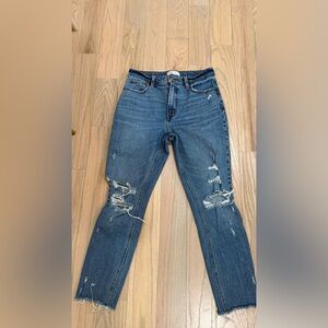 Abercrombie & Fitch Ripped Blue Skinny Jeans